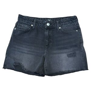 Forever 21 | Girls Distressed Black Denim Shorts | Size 13/14 | NWOT *BRAND NEW*